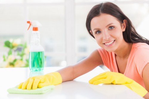 Detailed fabric care and stain treatment for curtain cleaning in Shacklewell